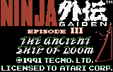 Ninja Gaiden screenshot 3 for Atari Lynx